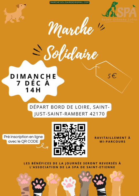 Marche solidaire au profit de la SPA Saint-Étienne Loire 🚶♂️🎉